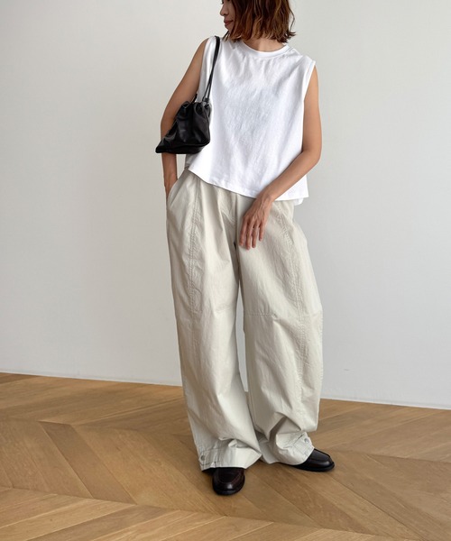 CANAL JEAN(キャナルジーン)の「El mar フレアタンクトップ(タンクトップ・レディース・ホワイト/ブラック/サックスブルー・ONE SIZE)」の6枚目の写真