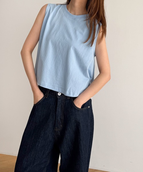 CANAL JEAN(キャナルジーン)の「El mar フレアタンクトップ(タンクトップ・レディース・ホワイト/ブラック/サックスブルー・ONE SIZE)」の10枚目の写真