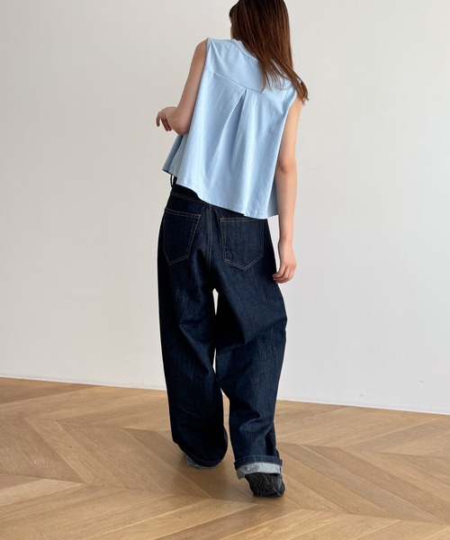 CANAL JEAN(キャナルジーン)の「El mar フレアタンクトップ(タンクトップ・レディース・ホワイト/ブラック/サックスブルー・ONE SIZE)」の12枚目の写真