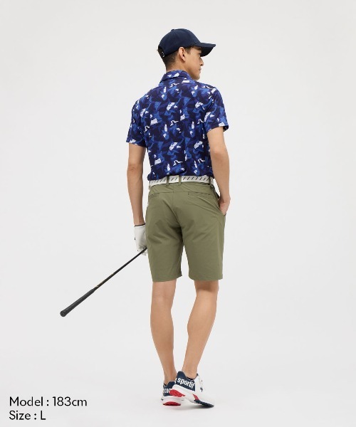 le coq sportif GOLF(ルコックスポルティフゴルフ)の「【le coq sportif GOLF】吸水速乾小柄プリント半袖シャツ ゴルフウェア(ポロシャツ・メンズ・カーキ/ネイビー/グレー・L/M/XL/3L)」の10枚目の写真