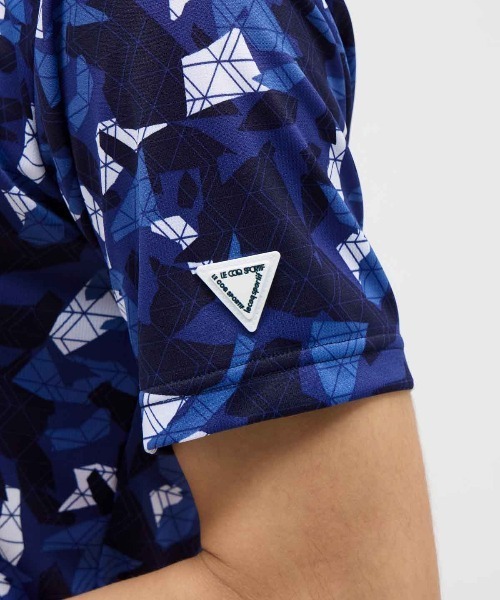 le coq sportif GOLF(ルコックスポルティフゴルフ)の「【le coq sportif GOLF】吸水速乾小柄プリント半袖シャツ ゴルフウェア(ポロシャツ・メンズ・カーキ/ネイビー/グレー・L/M/XL/3L)」の12枚目の写真