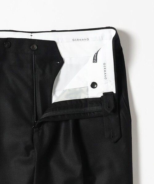 GERMANO（ジェルマーノ）の「【別注】GERMANO / ウール ブラック フランネル 1プリーツ スラックス（その他パンツ・メンズ・ブラック・42/44/46/48/50）」の5枚目の写真