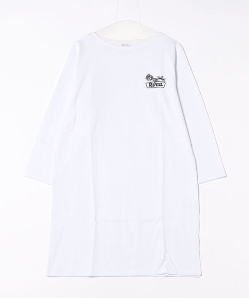 RVCA（ルーカ）の「RVCA/ルーカ Tシャツワンピース バックプリントTシャツ BF044-350（ワンピース・レディース・ホワイト/ブラック・M）」の3枚目の写真