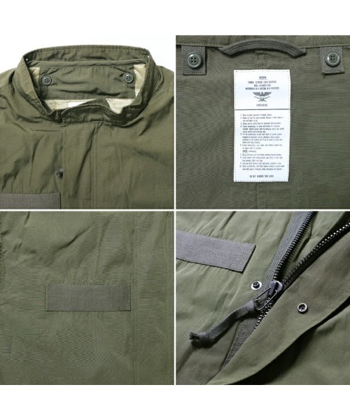 HOUSTON(ヒューストン)の「【サイズ追加/6サイズ展開】HOUSTON ヒューストン M-65 PARKA モッズコート 3WAY コート&キルティングライナー2点セット(モッズコート・メンズ・ブラック/オリーブ・S/M/L)」の10枚目の写真
