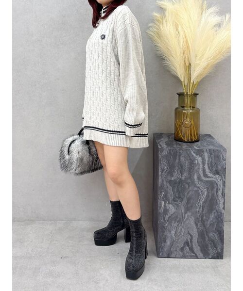 EVRIS（エヴリス）の「スリムチャンキーブーツ（ブーツ・レディース・その他1/ブラック・SMALL/MEDIUM/LARGE）」の11枚目の写真