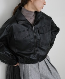 select MOCA | フェイクレザーショートブルゾン(ブルゾン)