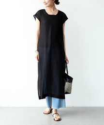 カラミメッシュ前後2wayレイヤードワンピース