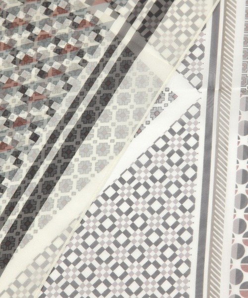 studio CLIP（スタディオクリップ）の「大判シフォンスカーフ（ストール/ショール・レディース・オレンジ/ブラック・FREE）」の10枚目の写真