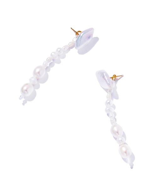 les bonbon(ルボンボン)の「【les bon bon】sissi deco pierce/シシィ デコ ピアス BOB761(ピアス(両耳用)・レディース・ホワイト・FREE)」の4枚目の写真