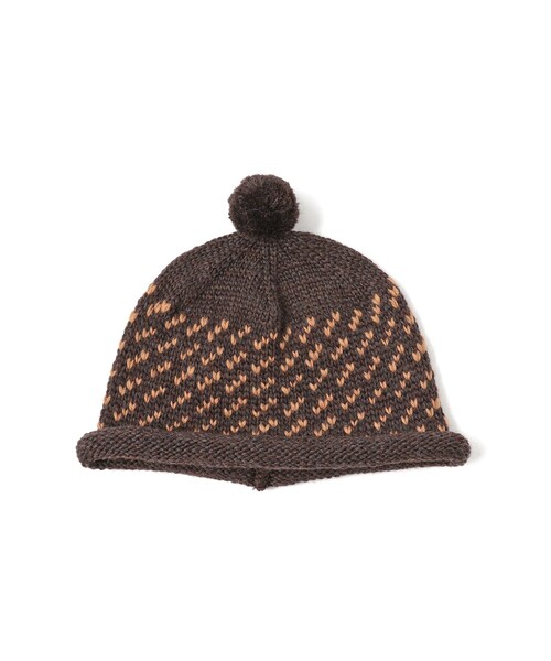 BEAMS BOY(ビームスボーイ)の「【別注】cableami / ウール ジャカード ワッチキャップ(ニットキャップ/ビーニー・レディース・ダークブラウン/オレンジ/ネイビー・ONE SIZE)」の1枚目の写真