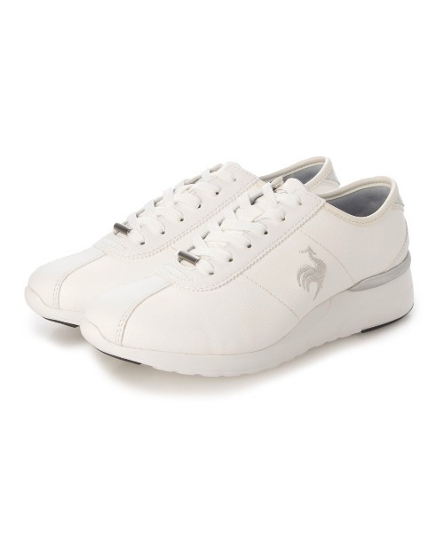 Riz raffinee(リズラフィーネ)の「【le coq sportif×Riz raffinee】ヒールアップ厚底スニーカー(スニーカー・レディース・ホワイト×ブラック/トリコロール/デザートカモ・25cm/24.5cm/24cm/23.5cm/23cm/22.5cm/22cm)」の1枚目の写真