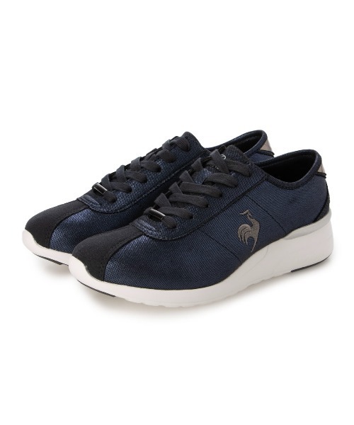Riz raffinee(リズラフィーネ)の「【le coq sportif×Riz raffinee】ヒールアップ厚底スニーカー(スニーカー・レディース・ホワイト×ブラック/トリコロール/デザートカモ・25cm/24.5cm/24cm/23.5cm/23cm/22.5cm/22cm)」の3枚目の写真