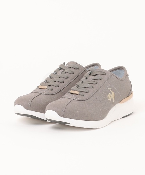 Riz raffinee(リズラフィーネ)の「【le coq sportif×Riz raffinee】ヒールアップ厚底スニーカー(スニーカー・レディース・ホワイト×ブラック/トリコロール/デザートカモ・25cm/24.5cm/24cm/23.5cm/23cm/22.5cm/22cm)」の5枚目の写真
