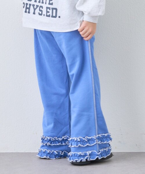 CIAOPANIC TYPY（チャオパニックティピー）の「【WEB限定】KIDS《ジュニアサイズあり》裾フリル配色ステッチスウェットパンツ（スウェットパンツ・キッズ・グレー/ブルー/ブラック・150/130/110）」の10枚目の写真