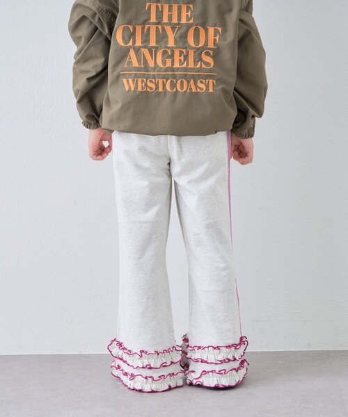 CIAOPANIC TYPY（チャオパニックティピー）の「【WEB限定】KIDS《ジュニアサイズあり》裾フリル配色ステッチスウェットパンツ（スウェットパンツ・キッズ・グレー/ブルー/ブラック・150/130/110）」の13枚目の写真