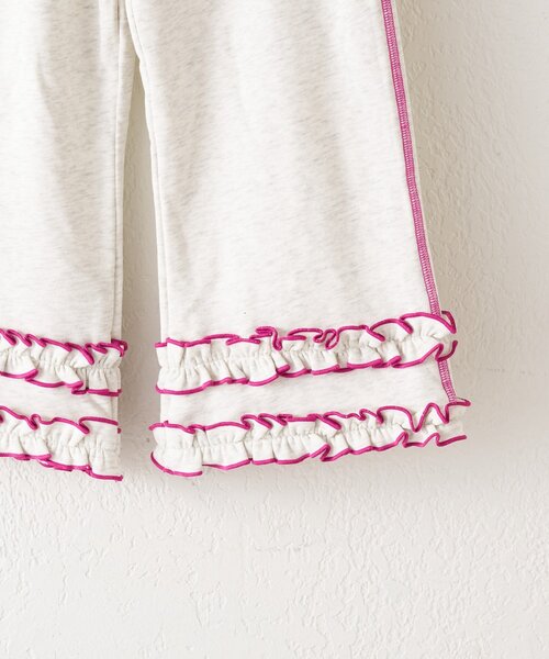 CIAOPANIC TYPY（チャオパニックティピー）の「【WEB限定】KIDS《ジュニアサイズあり》裾フリル配色ステッチスウェットパンツ（スウェットパンツ・キッズ・グレー/ブルー/ブラック・150/130/110）」の22枚目の写真