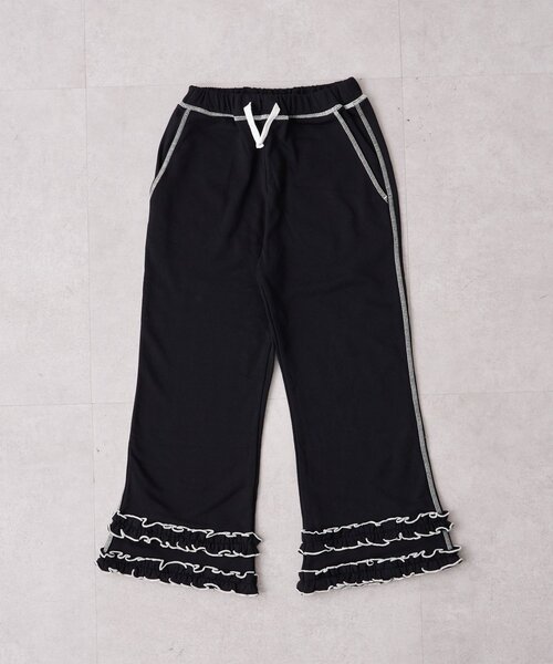 CIAOPANIC TYPY（チャオパニックティピー）の「【WEB限定】KIDS《ジュニアサイズあり》裾フリル配色ステッチスウェットパンツ（スウェットパンツ・キッズ・グレー/ブルー/ブラック・150/130/110）」の18枚目の写真