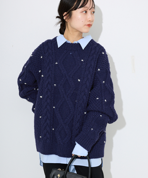 ・スローブイエナ　embroideryハンドニット セール】embroideryハンドニット（ニット/セーター）｜SLOBE IENA