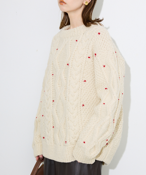 SLOBE IENA（スローブイエナ）の「embroideryハンドニット（ニット