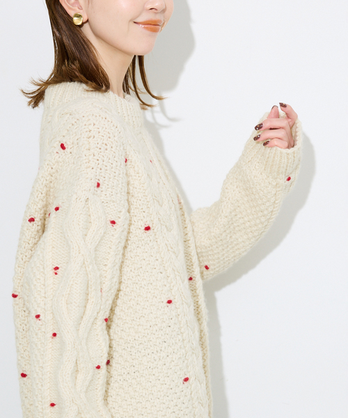 SLOBE IENA（スローブイエナ）の「embroideryハンドニット（ニット