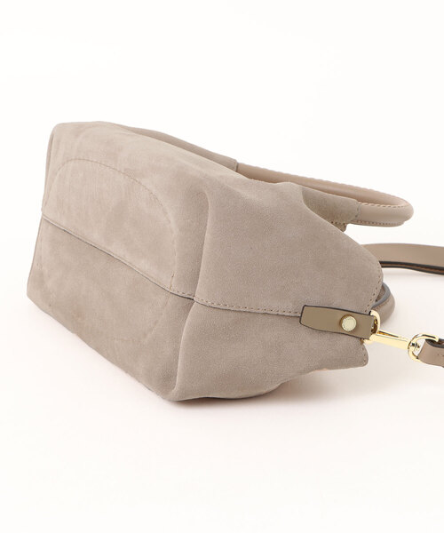 inter-chaussures（インターショシュール）の「【LORISTELLA】レザーハンドルスエードハンドバッグ(Q56472)（ハンドバッグ・レディース・グレー系その他・ALL）」の3枚目の写真
