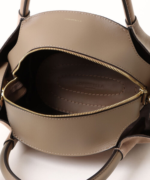 inter-chaussures（インターショシュール）の「【LORISTELLA】レザーハンドルスエードハンドバッグ(Q56472)（ハンドバッグ・レディース・グレー系その他・ALL）」の4枚目の写真