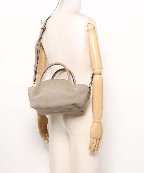 inter-chaussures（インターショシュール）の「【LORISTELLA】レザーハンドルスエードハンドバッグ(Q56472)（ハンドバッグ・レディース・グレー系その他・ALL）」の5枚目の写真