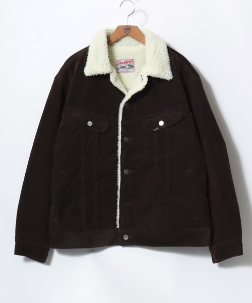 Lee（リー）の「Lee/リー DENIM  CORDUROY BOA STORM RIDER JACKET/オーバーサイズ 裏ボア デニム コーデュロイ ストームライダージャケット/レディース メンズ（デニムジャケット・メンズ・ブラック系その他/ブラウン系その他/インディゴブルー/ワンウォッシュ・M/XL/L）」の7枚目の写真