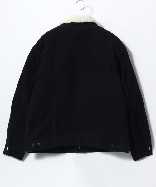 Lee（リー）の「Lee/リー DENIM  CORDUROY BOA STORM RIDER JACKET/オーバーサイズ 裏ボア デニム コーデュロイ ストームライダージャケット/レディース メンズ（デニムジャケット・メンズ・ブラック系その他/ブラウン系その他/インディゴブルー/ワンウォッシュ・M/XL/L）」の6枚目の写真