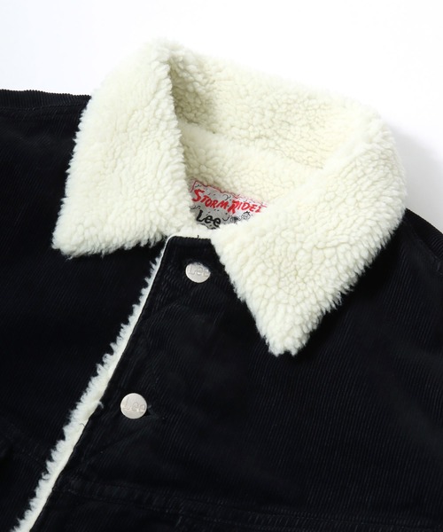 Lee（リー）の「Lee/リー DENIM  CORDUROY BOA STORM RIDER JACKET/オーバーサイズ 裏ボア デニム コーデュロイ ストームライダージャケット/レディース メンズ（デニムジャケット・メンズ・ブラック系その他/ブラウン系その他/インディゴブルー/ワンウォッシュ・M/XL/L）」の11枚目の写真
