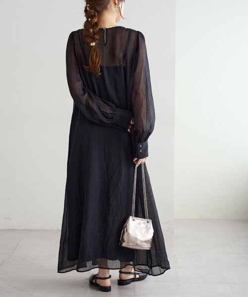 オケージョン】シアーレース使いセットワンピース（ドレス）｜DISCOAT
