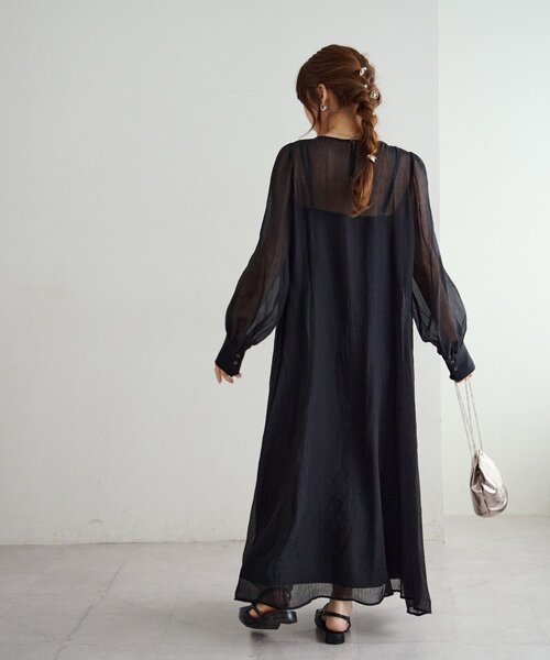 オケージョン】シアーレース使いセットワンピース（ドレス