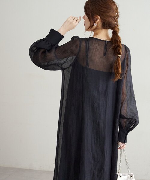 オケージョン】シアーレース使いセットワンピース（ドレス）｜DISCOAT