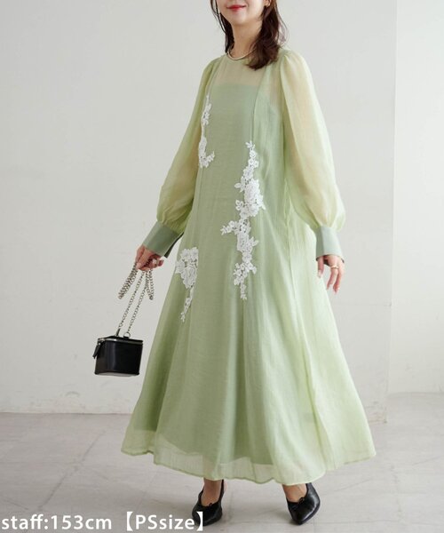 オケージョン】シアーレース使いセットワンピース（ドレス）｜DISCOAT