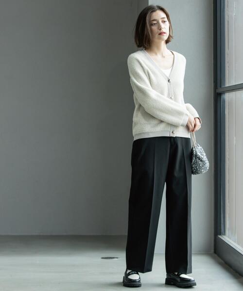 OPAQUE.CLIP（オペークドットクリップ）の「フェザーヤーンカーディガン【洗濯機OK/抗ピル】（カーディガン/ボレロ・レディース・ナチュラル/オフホワイト/チャコールグレー・42/40/38/36）」の13枚目の写真