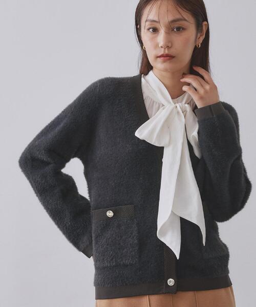 OPAQUE.CLIP（オペークドットクリップ）の「フェザーヤーンカーディガン【洗濯機OK/抗ピル】（カーディガン/ボレロ・レディース・ナチュラル/オフホワイト/チャコールグレー・42/40/38/36）」の19枚目の写真