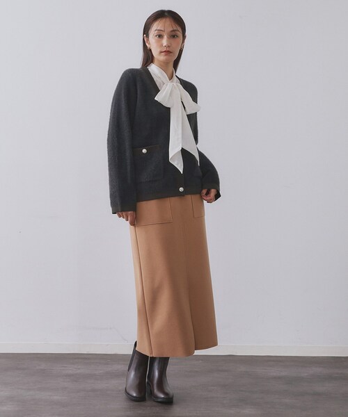 OPAQUE.CLIP（オペークドットクリップ）の「フェザーヤーンカーディガン【洗濯機OK/抗ピル】（カーディガン/ボレロ・レディース・ナチュラル/オフホワイト/チャコールグレー・42/40/38/36）」の21枚目の写真