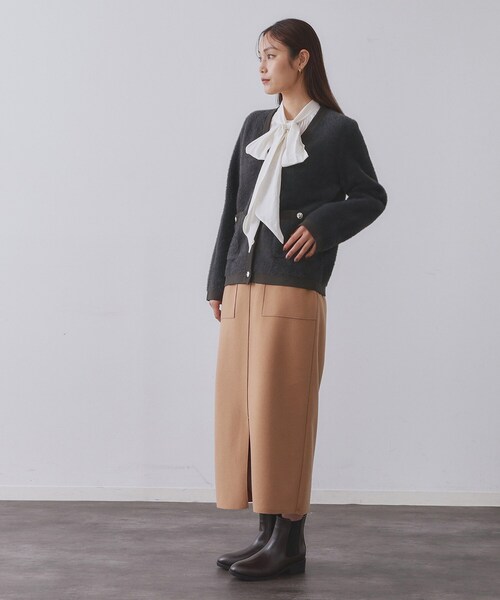 OPAQUE.CLIP（オペークドットクリップ）の「フェザーヤーンカーディガン【洗濯機OK/抗ピル】（カーディガン/ボレロ・レディース・ナチュラル/オフホワイト/チャコールグレー・42/40/38/36）」の22枚目の写真