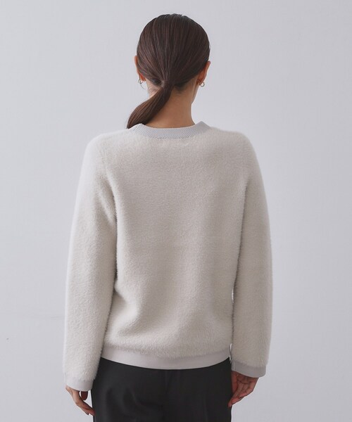 フェザーヤーンカーディガン【洗濯機OK/抗ピル】（カーディガン/ボレロ