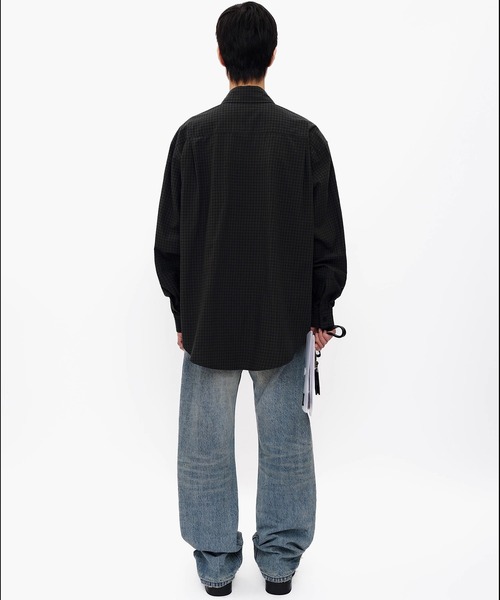 MASONPRINCE（メイソンプリンス）の「オーバーサイズ フェイクタイ チェック柄シャツ CS2181【MASONPRINCE】【2025AW】（シャツ/ブラウス・メンズ・レッド系その他/グリーン系その他・L/M/S）」の14枚目の写真