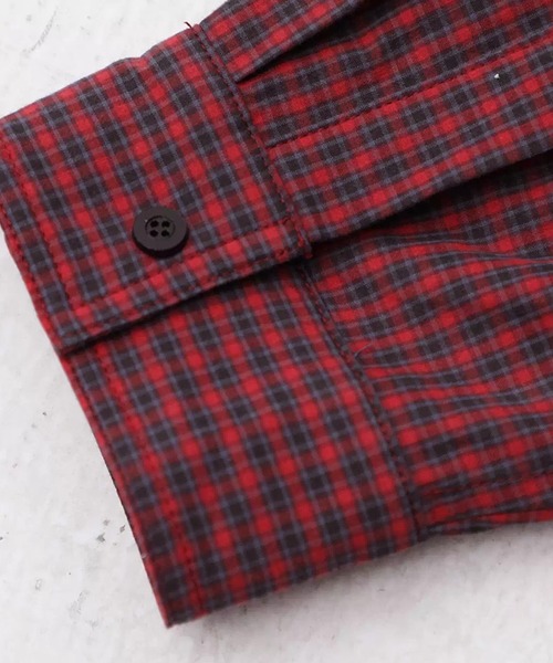 MASONPRINCE（メイソンプリンス）の「オーバーサイズ フェイクタイ チェック柄シャツ CS2181【MASONPRINCE】【2025AW】（シャツ/ブラウス・メンズ・レッド系その他/グリーン系その他・L/M/S）」の16枚目の写真