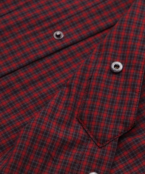 MASONPRINCE（メイソンプリンス）の「オーバーサイズ フェイクタイ チェック柄シャツ CS2181【MASONPRINCE】【2025AW】（シャツ/ブラウス・メンズ・レッド系その他/グリーン系その他・L/M/S）」の17枚目の写真