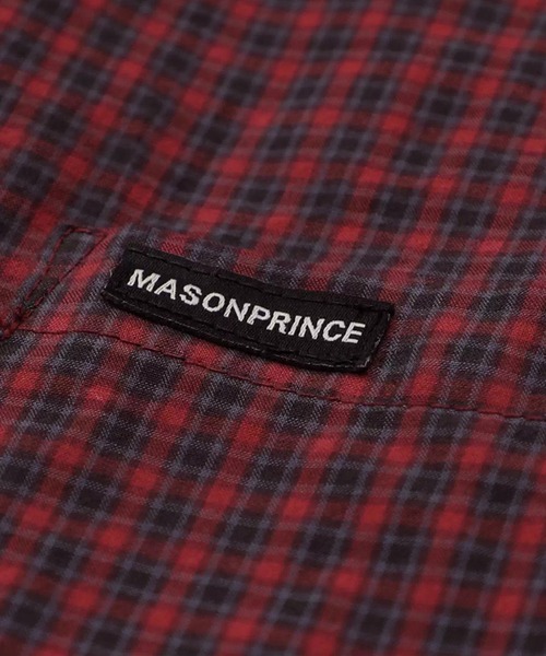 MASONPRINCE（メイソンプリンス）の「オーバーサイズ フェイクタイ チェック柄シャツ CS2181【MASONPRINCE】【2025AW】（シャツ/ブラウス・メンズ・レッド系その他/グリーン系その他・L/M/S）」の18枚目の写真