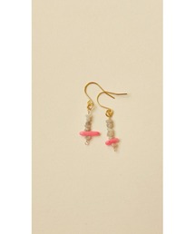 【Agaro】No.485p 珊瑚と誕生石の大人カジュアルピアス(MA)