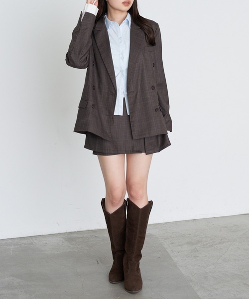 RAY CASSIN（レイカズン）の「カフス取り外しテーラードジャケット（テーラードジャケット・レディース・ブラック系その他2/ブラック/ブラウン系その他2/グレー・FREE）」の13枚目の写真