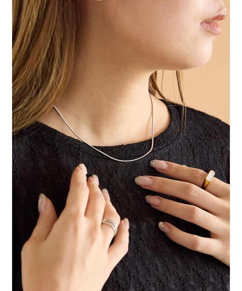 ehka sopo（エヘカソポ）の「スネークチェーンネックレス（ネックレス・レディース・シルバー・F）」の8枚目の写真