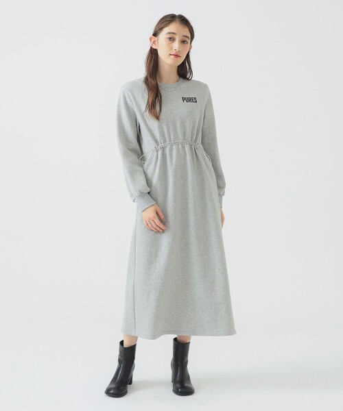 B:MING by BEAMS(ビーミングバイビームス)の「裏毛ロゴ ワンピース (洗濯可)(ワンピース・レディース・ライトグレー/ホワイト系その他5/ブラック系その他4・SMALL/MEDIUM)」の13枚目の写真