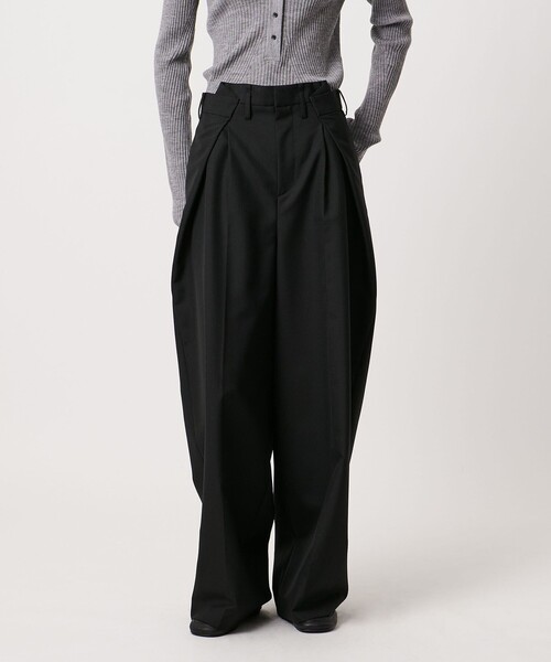 AEWEN MATOPH（イウエン マトフ）の「＜AEWEN MATOPH＞ウールモヘヤ インタックパンツ（その他パンツ・レディース・ベージュ/ブラック・34/36/38）」の5枚目の写真