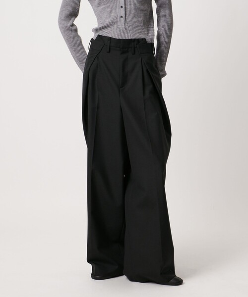 AEWEN MATOPH（イウエン マトフ）の「＜AEWEN MATOPH＞ウールモヘヤ インタックパンツ（その他パンツ・レディース・ベージュ/ブラック・34/36/38）」の6枚目の写真