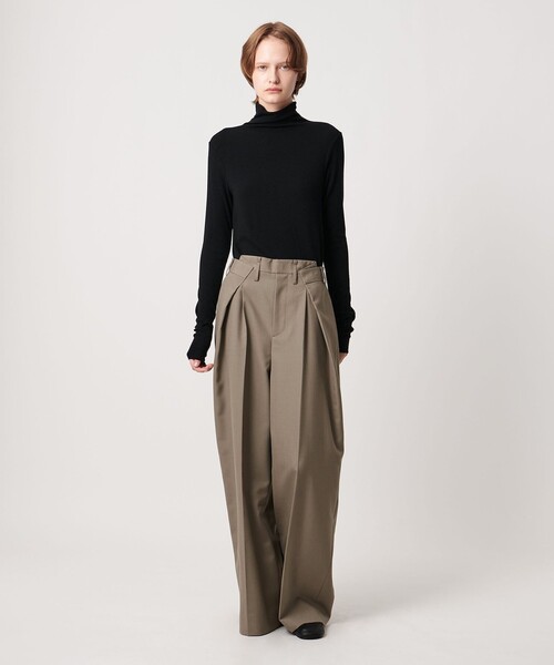 AEWEN MATOPH（イウエン マトフ）の「＜AEWEN MATOPH＞ウールモヘヤ インタックパンツ（その他パンツ・レディース・ベージュ/ブラック・34/36/38）」の12枚目の写真